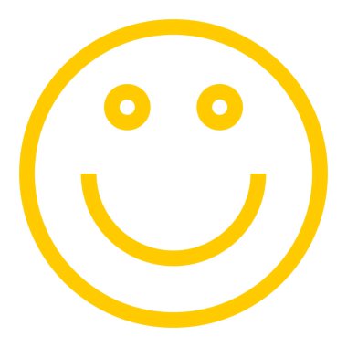 Mutlu gülümseyen yüzü düz stil