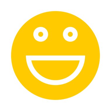 Mutlu gülümseyen yüzü düz stil