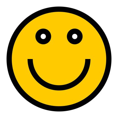 Mutlu gülümseyen yüzü düz stil