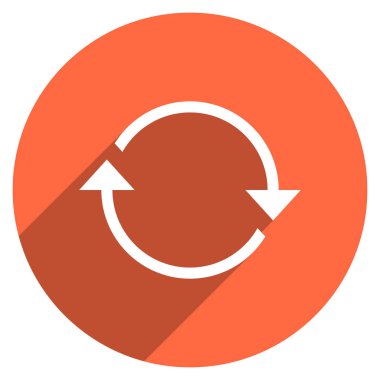 Ok işareti yenile simgesini daire düğmesi