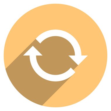 Ok işareti yenile simgesini daire düğmesi