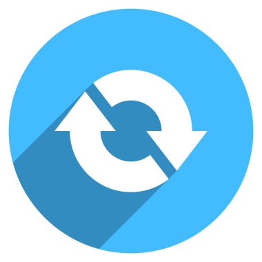 Ok işareti yenile simgesini daire düğmesi