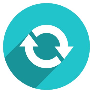 Ok işareti yenile simgesini daire düğmesi