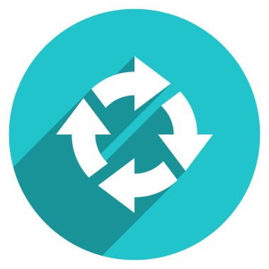 Ok işareti yönü simgesini daire düğmesi