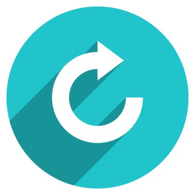 Ok işareti yeniden yükle simgesini daire düğmesi