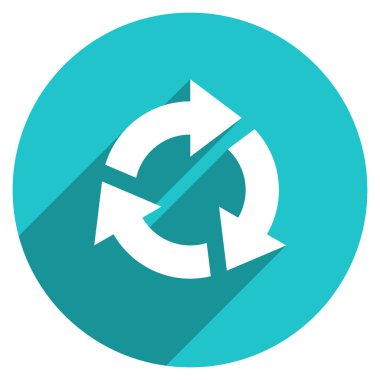 Ok işareti tekrarlama simgesini daire düğmesi