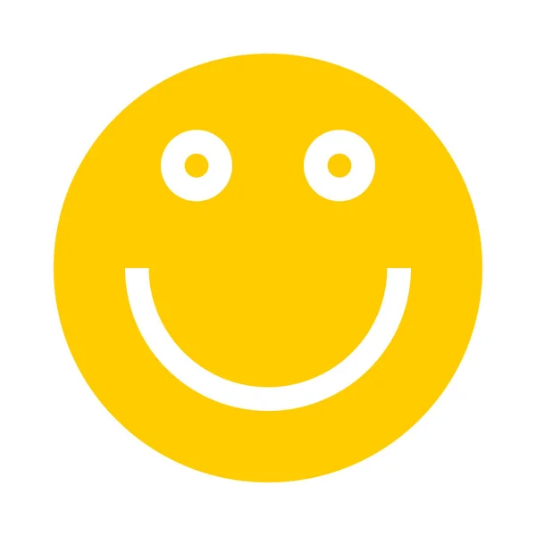 Happy Smiley sorridente viso stile piatto — Vettoriale Stock