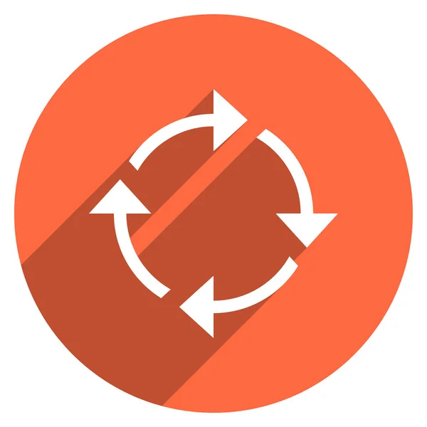 Flecha signo rotación icono círculo botón — Vector de stock
