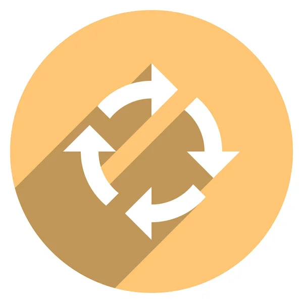 Arrow Sign Rotation Icon Circle Button — Stock Vector