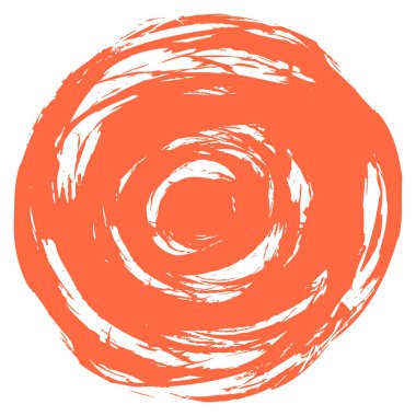 Kırmızı fırça darbesi yuvarlak şekil