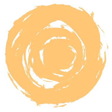 Sarı fırça konturu daire şekli