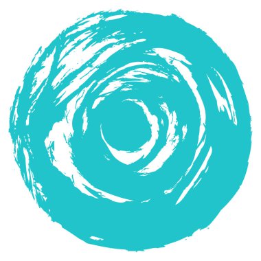 Turkuaz Brushstroke daire şekli