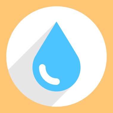 Mavi su damla işareti daire simgesi