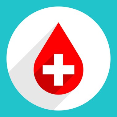 Kırmızı damla simgesi ilk yardım bağış kan işareti