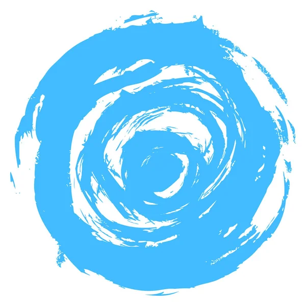 青いブラシ ストローク円形 — ストックベクタ