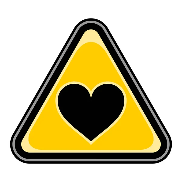 Sticker Triangulaire Coeur signe — Image vectorielle