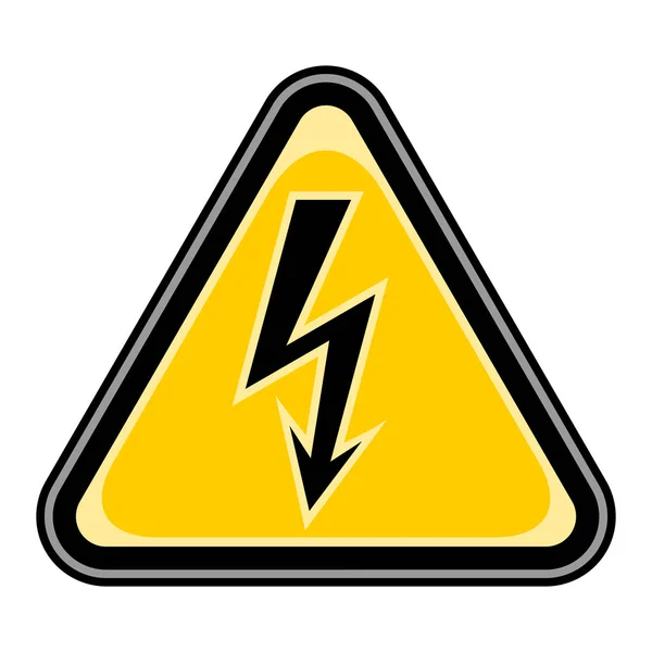 High Voltage Sign Triangular Sticker — Stock Vector