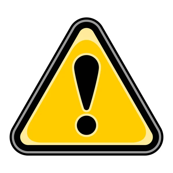 Wykrzyknik znak ostrzeżenie Uwaga ikona zagrożenia — Wektor stockowy