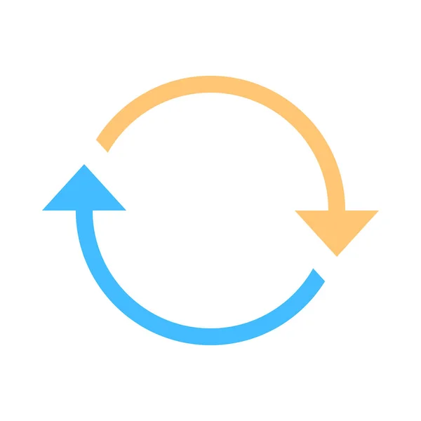Signo de flecha Rotación Icono Recargar Símbolo Botón de actualización — Vector de stock