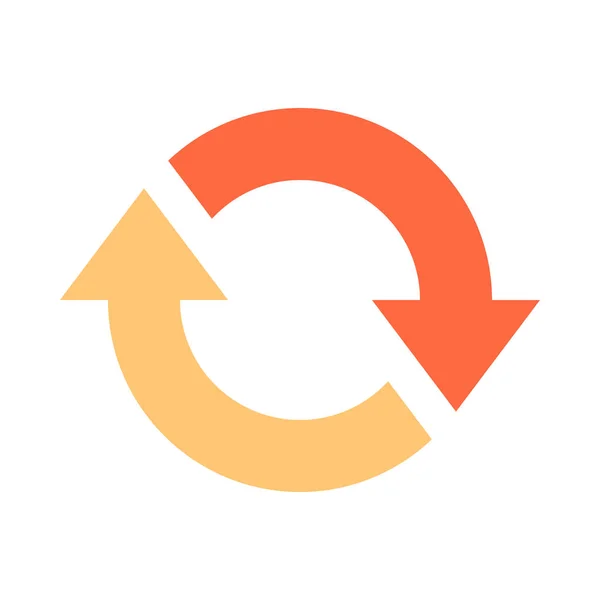 Signo de flecha Rotación Icono Recargar Símbolo Botón de actualización — Vector de stock