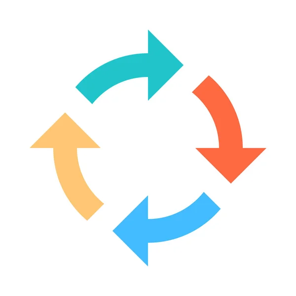 Pfeilzeichen Symbol aktualisieren Rotationssymbol Reload-Taste — Stockvektor