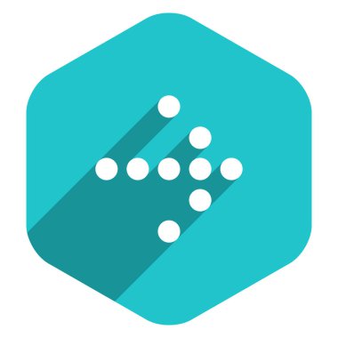 Ok işareti dijital ekran altıgen simgesi yol açtı.