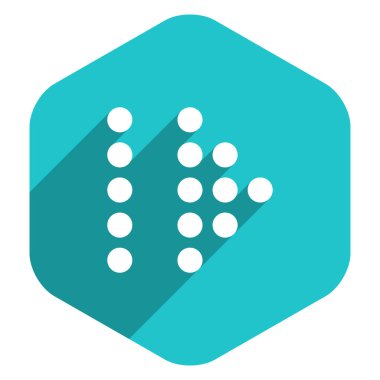 Ok işareti dijital ekran altıgen simgesi yol açtı.