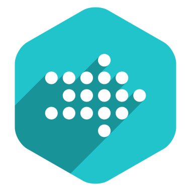 Ok işareti dijital ekran altıgen simgesi yol açtı.