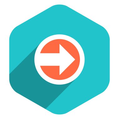 Düz ok işareti Circle kutsal kişilerin resmi altıgen düğme