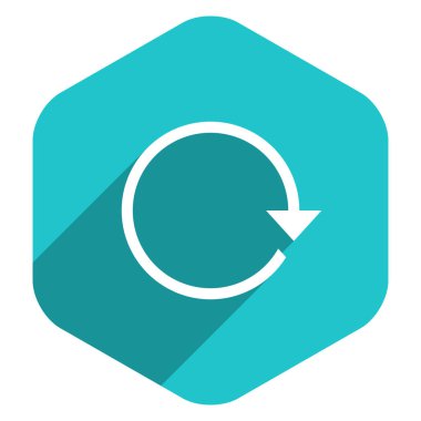 Düz ok işareti simgesi altıgen düğmesini yeniden