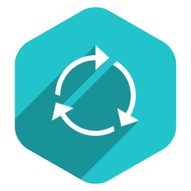 Düz ok işareti tekrarlama kutsal kişilerin resmi altıgen düğme