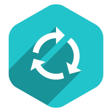 Düz ok işareti tekrarlama kutsal kişilerin resmi altıgen düğme