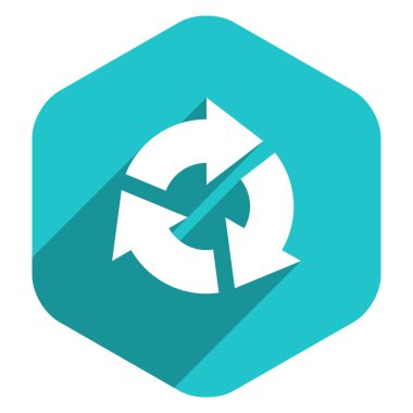 Düz ok işareti tekrarlama kutsal kişilerin resmi altıgen düğme