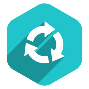 Düz ok işareti tekrarlama kutsal kişilerin resmi altıgen düğme