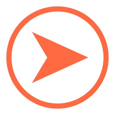 Ok işareti doğrusal daire simgesi