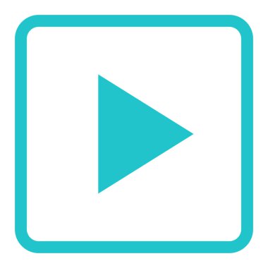 Ok oyun işareti doğrusal kare simgesi