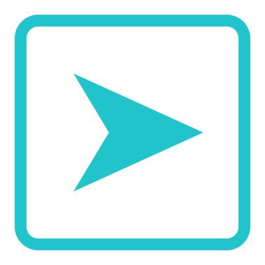 Ok işareti doğrusal kare simgesi