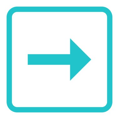 Ok işareti doğrusal kare simgesi