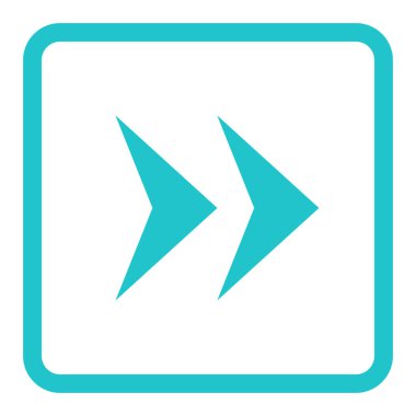 Ok işareti doğrusal kare simgesi