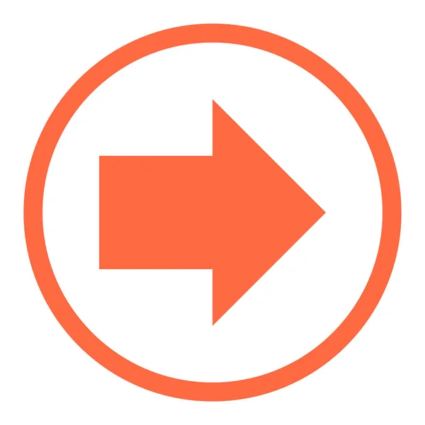 Ikona šipky lineární Circle Sign — Stockový vektor
