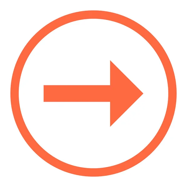 Pfeilzeichen lineares Kreis-Symbol — Stockvektor