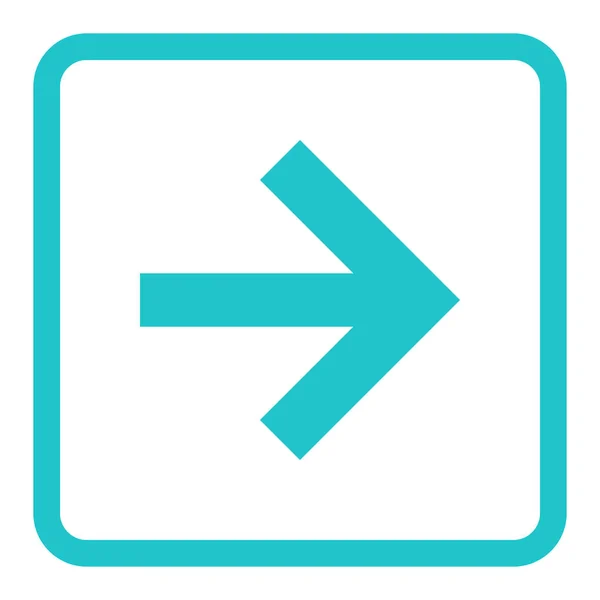 Arrow Sign Linear Square Icon — Stock Vector