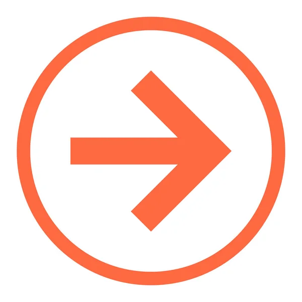 Pfeilzeichen flacher Kreis Symbol — Stockvektor