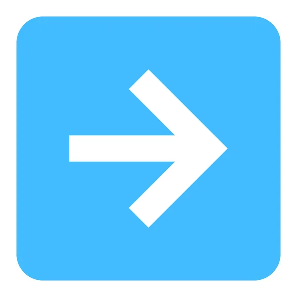 Signo de flecha Icono cuadrado plano — Vector de stock