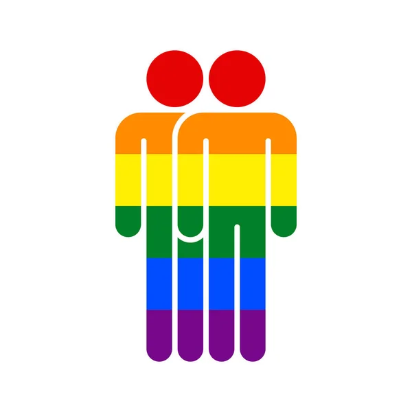 Personnes LGBT Movement Rainbow Flag — Image vectorielle