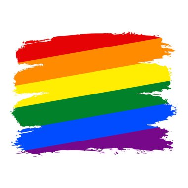 Fırça konturu Gökkuşağı bayrağı LGBTT hareketi