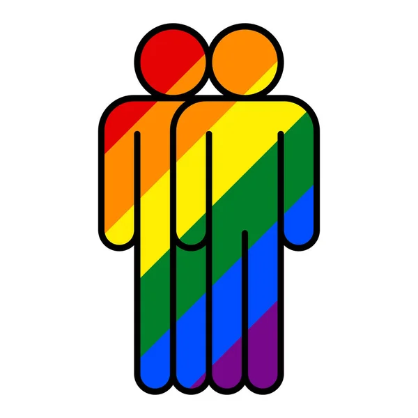 Personnes LGBT Movement Rainbow Flag — Image vectorielle