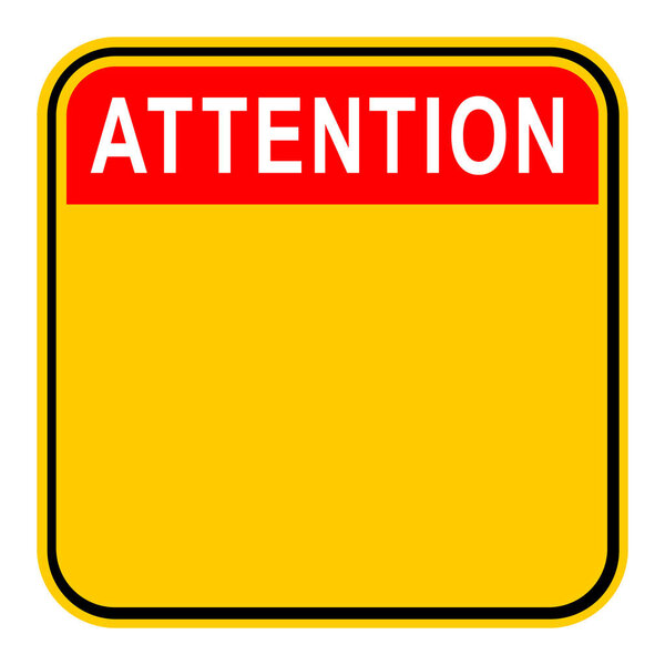 Sticker Attention Safety Sign 