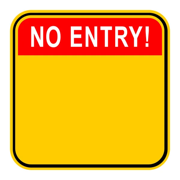 Sticker No Entry Safety Sign — Stock Vector