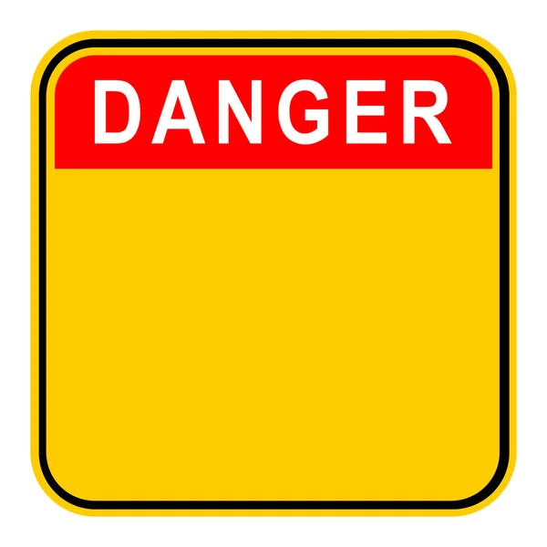 Sticker Danger Safety Sign — Stock Vector